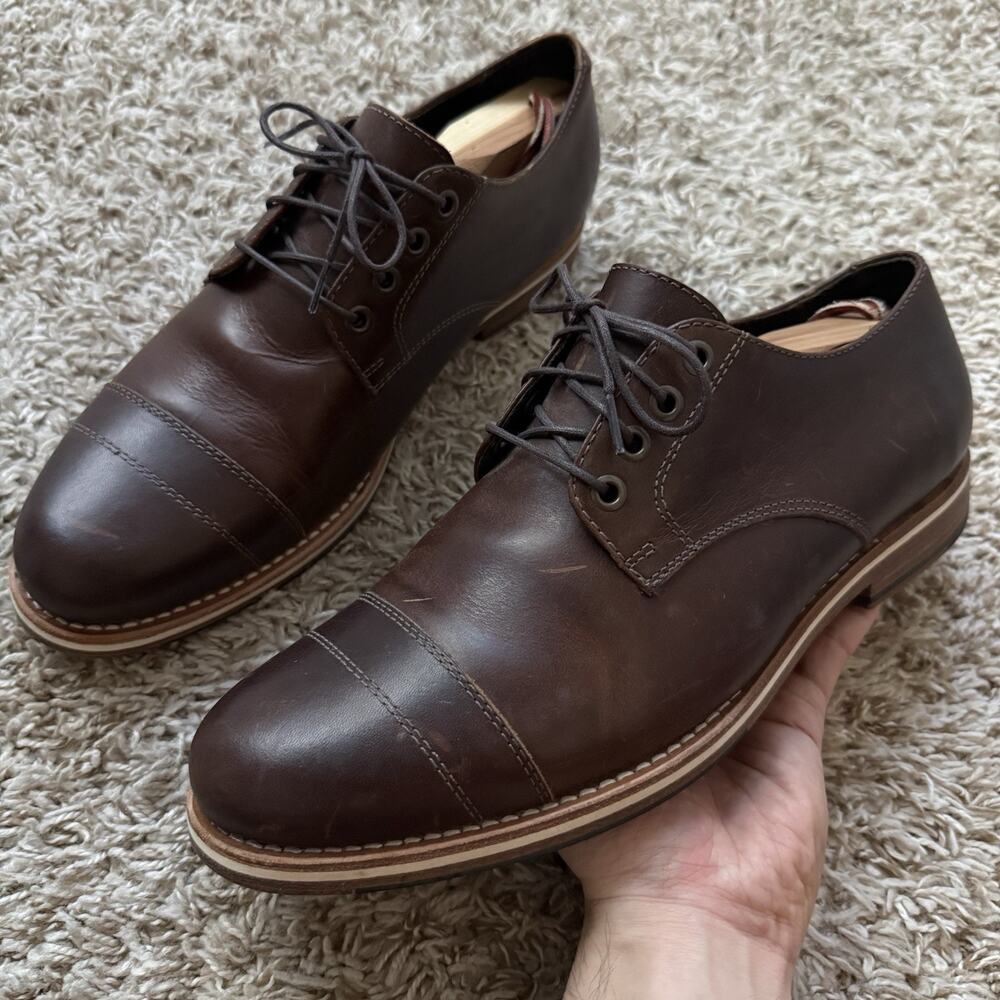 Helm “Bradley” Cap Toe Brown Leather Boots Shoes Men’s Size 9.5 M